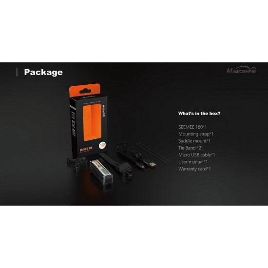  Magicshine Seemee 180 lumen - Achterlicht met remsensor - USB oplaadbaar